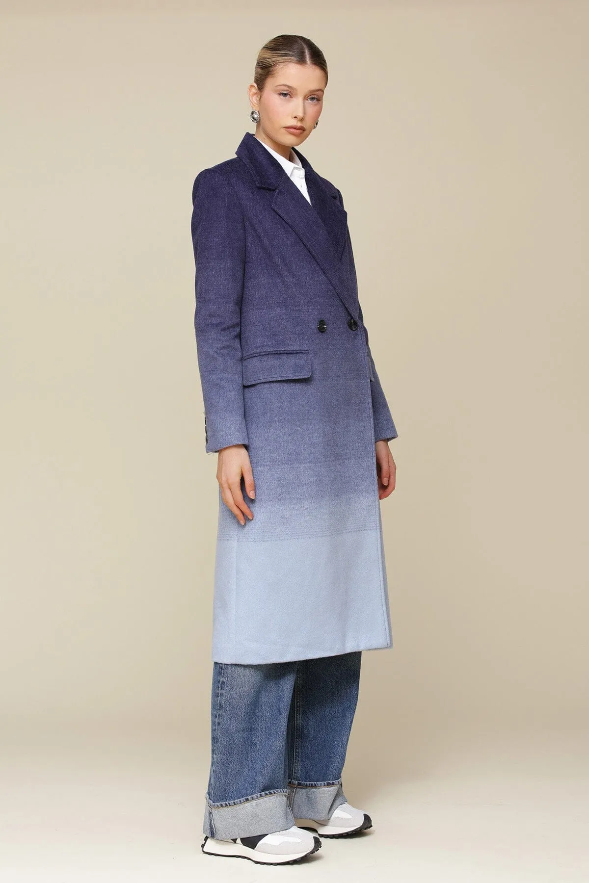 Ombré Wool Blend Tailored Coat sold by Avec Les Filles product image thumbnail 5