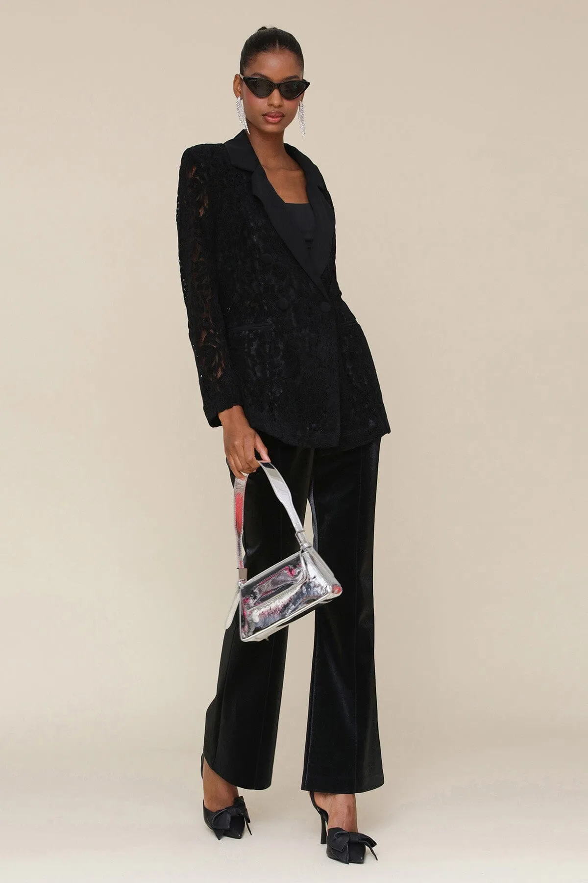 Double-Breasted Lace Blazer sold by Avec Les Filles product image thumbnail 2