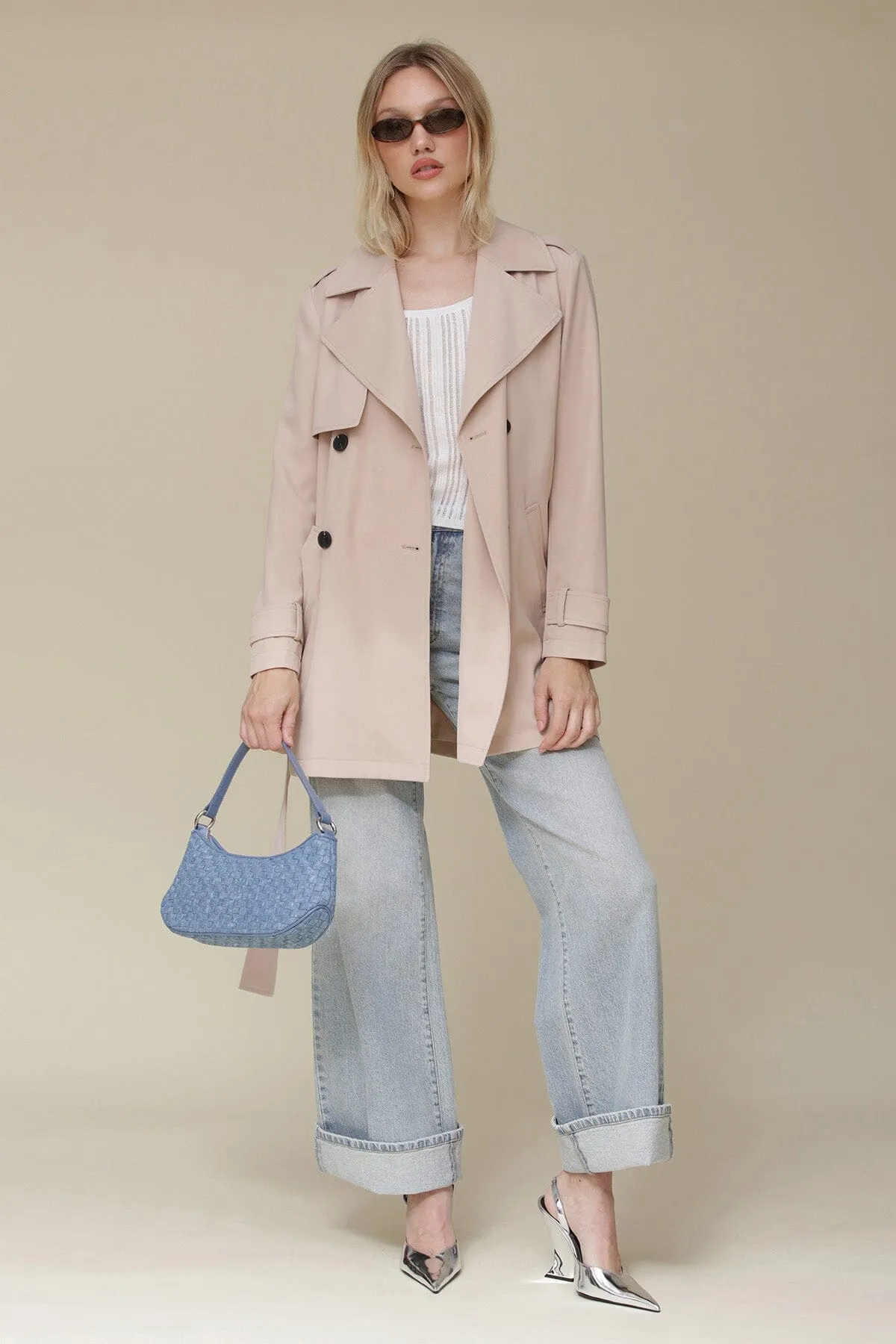 Drapey Mid-Length Trench Coat sold by Avec Les Filles product image thumbnail 2