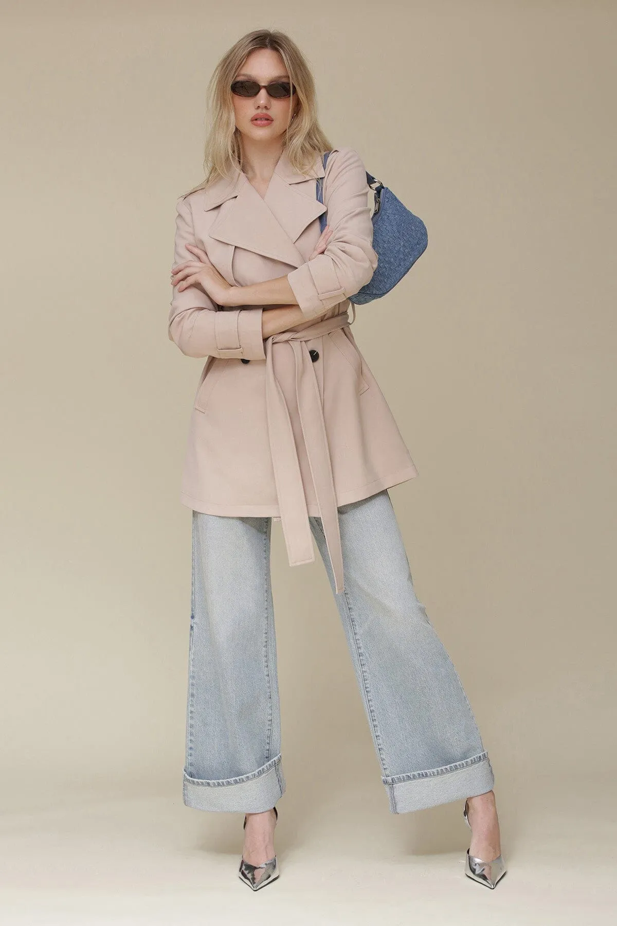 Drapey Mid-Length Trench Coat sold by Avec Les Filles product image thumbnail 5