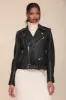 Genuine Leather Belted Biker Jacket sold by Avec Les Filles