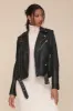 Genuine Leather Belted Biker Jacket sold by Avec Les Filles
