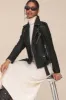 Genuine Leather Belted Biker Jacket sold by Avec Les Filles
