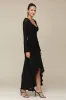 Ruched Mesh High Low Maxi Dress sold by Avec Les Filles