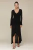 Ruched Mesh High Low Maxi Dress sold by Avec Les Filles