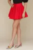 Linen Blend Button-Front Mini Skirt sold by Avec Les Filles
