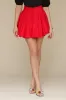 Linen Blend Button-Front Mini Skirt sold by Avec Les Filles