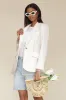 Organza Overlay Tailored Blazer sold by Avec Les Filles