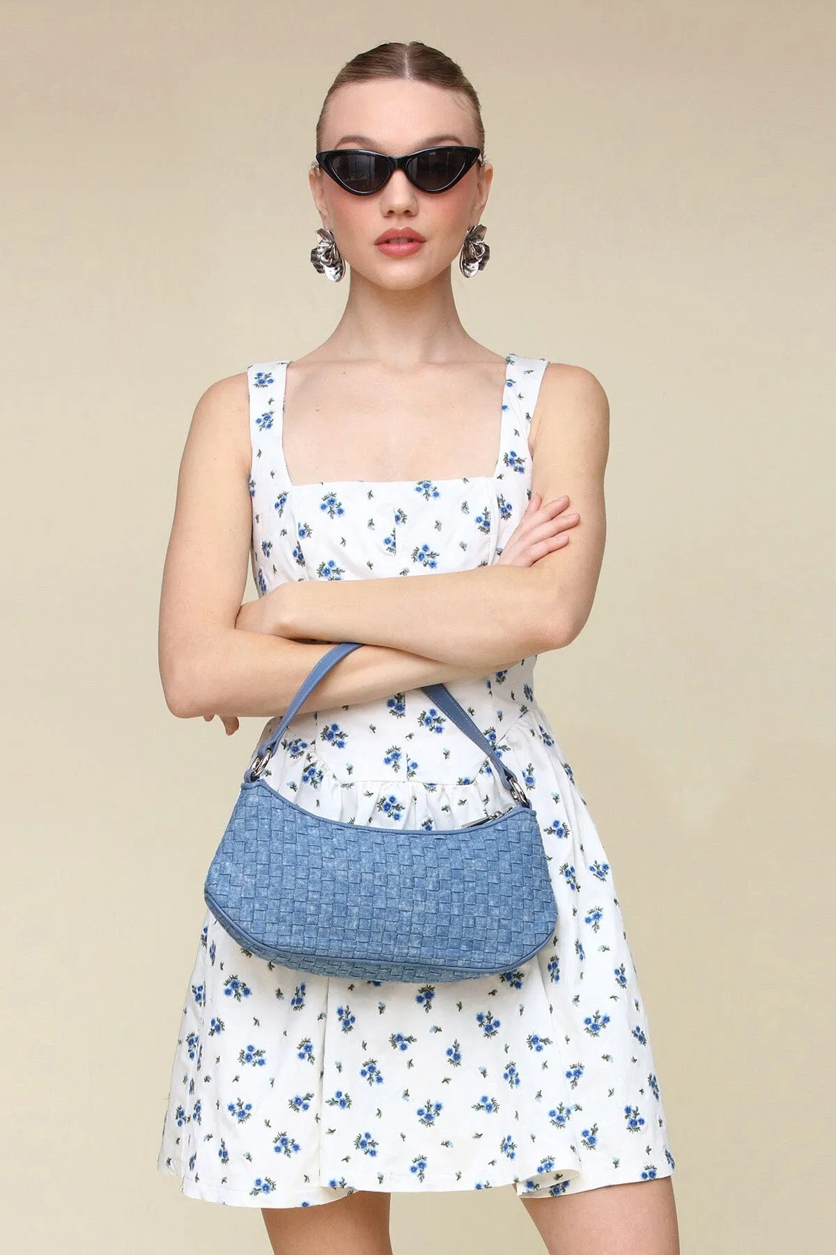 Floral Embroidered Cotton Fit & Flare Mini Dress sold by Avec Les Filles product image thumbnail 2