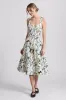 Printed Cotton Sweetheart Midi Dress sold by Avec Les Filles