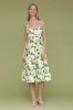 Printed Cotton Sweetheart Midi Dress sold by Avec Les Filles