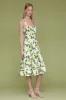 Printed Cotton Sweetheart Midi Dress sold by Avec Les Filles