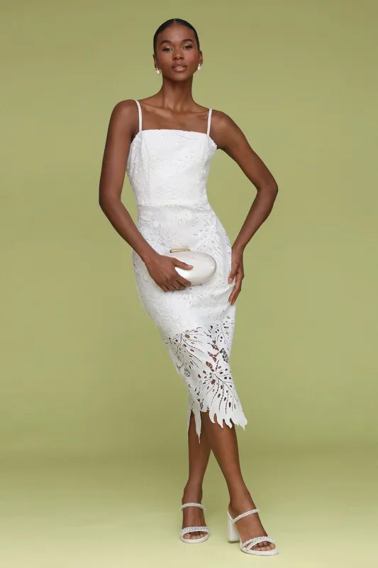 Leaf Embroidered Sheath Dress sold by Avec Les Filles