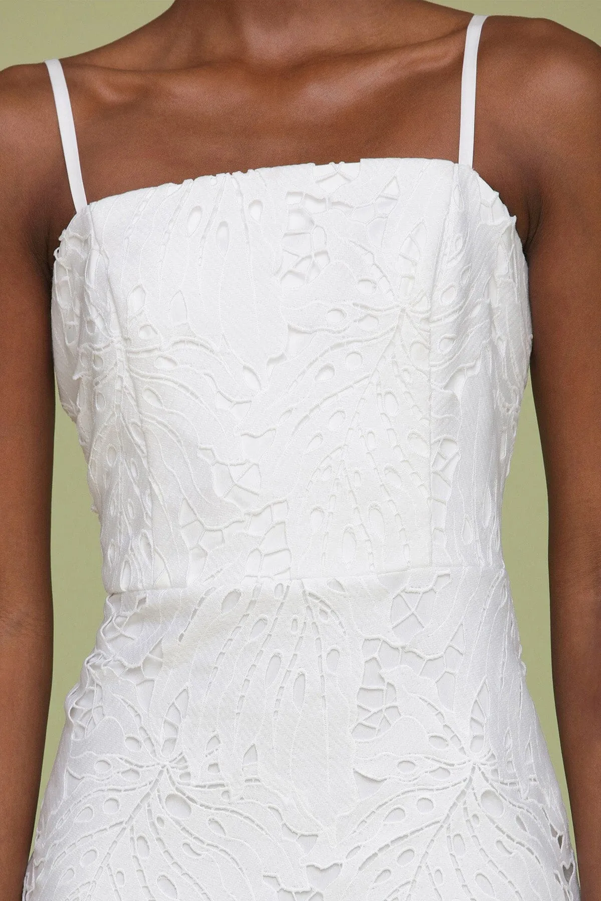 Leaf Embroidered Sheath Dress sold by Avec Les Filles product image thumbnail 5