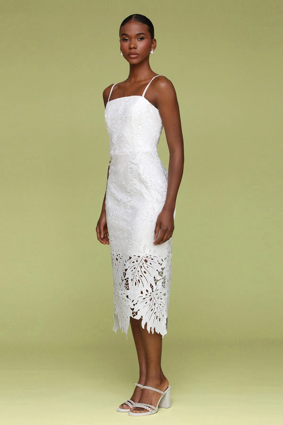 Leaf Embroidered Sheath Dress sold by Avec Les Filles product image thumbnail 3