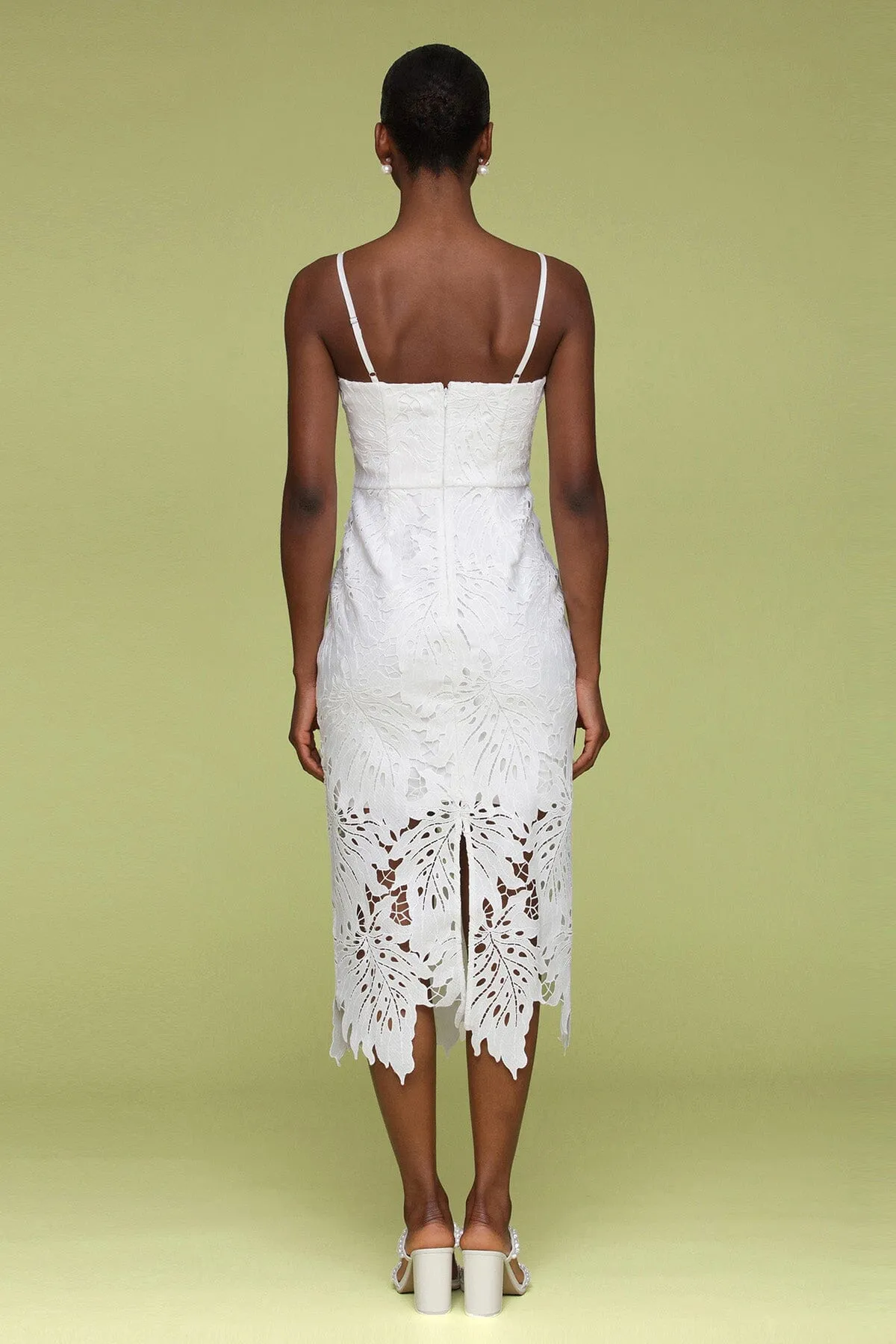 Leaf Embroidered Sheath Dress sold by Avec Les Filles product image thumbnail 4