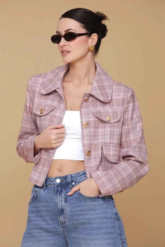 Plaid Tailored Lady Jacket sold by Avec Les Filles