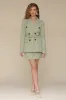 Belted Gingham Sculpted Blazer sold by Avec Les Filles