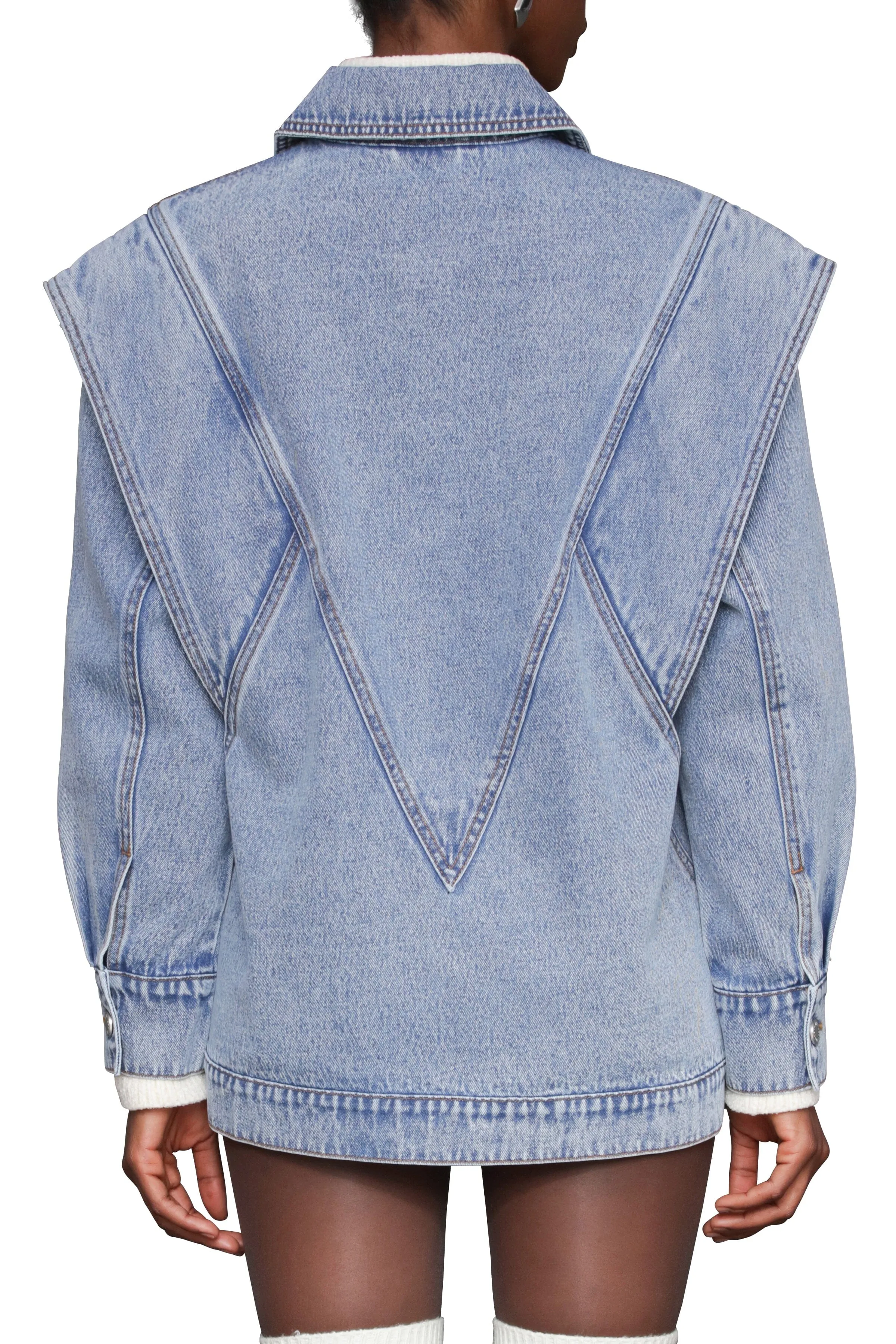 Retro Denim Jacket sold by Avec Les Filles product image thumbnail 4