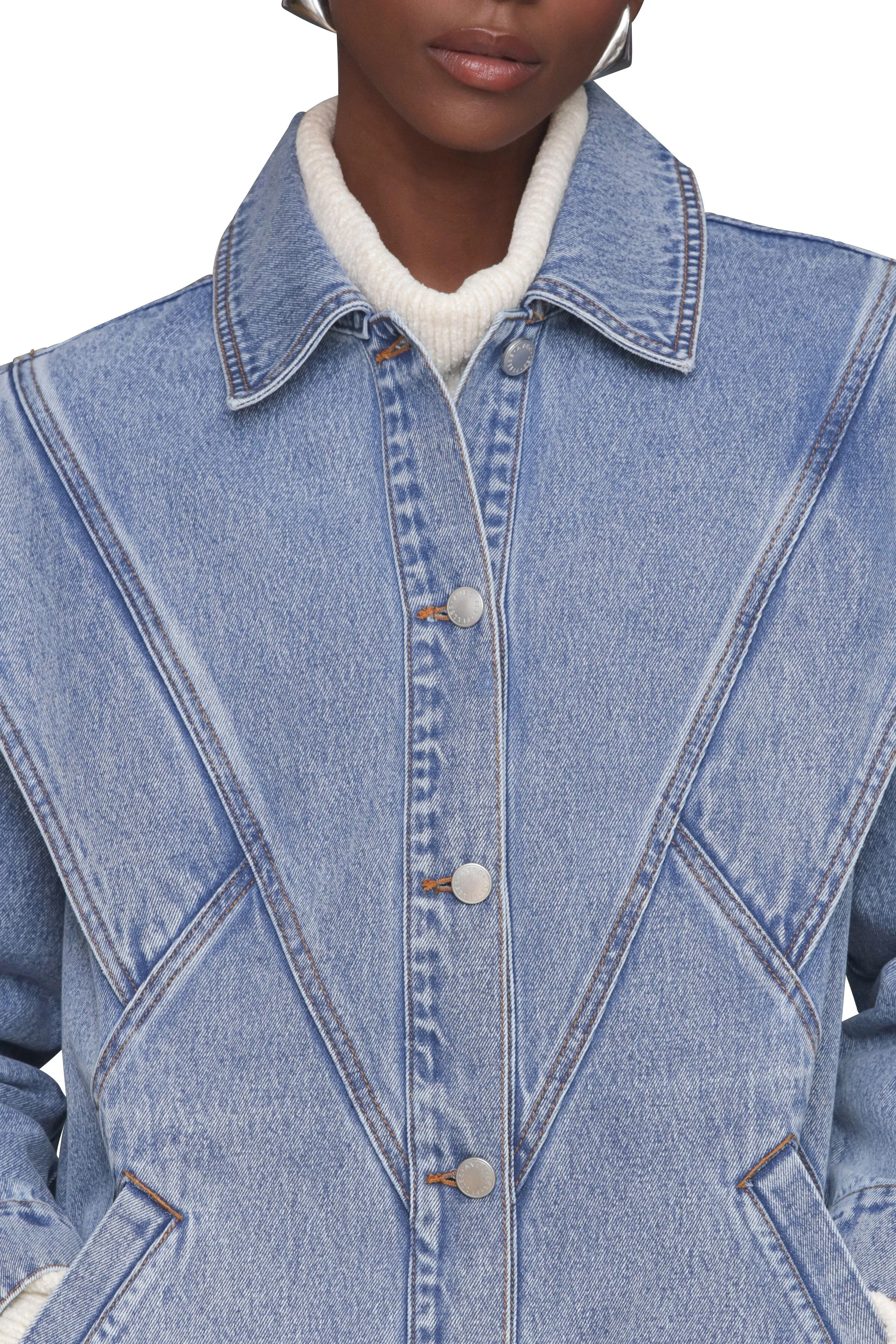 Retro Denim Jacket sold by Avec Les Filles product image thumbnail 3