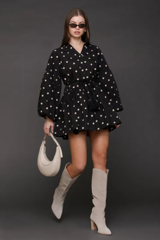 Embroidered Cotton Mini Dress sold by Avec Les Filles