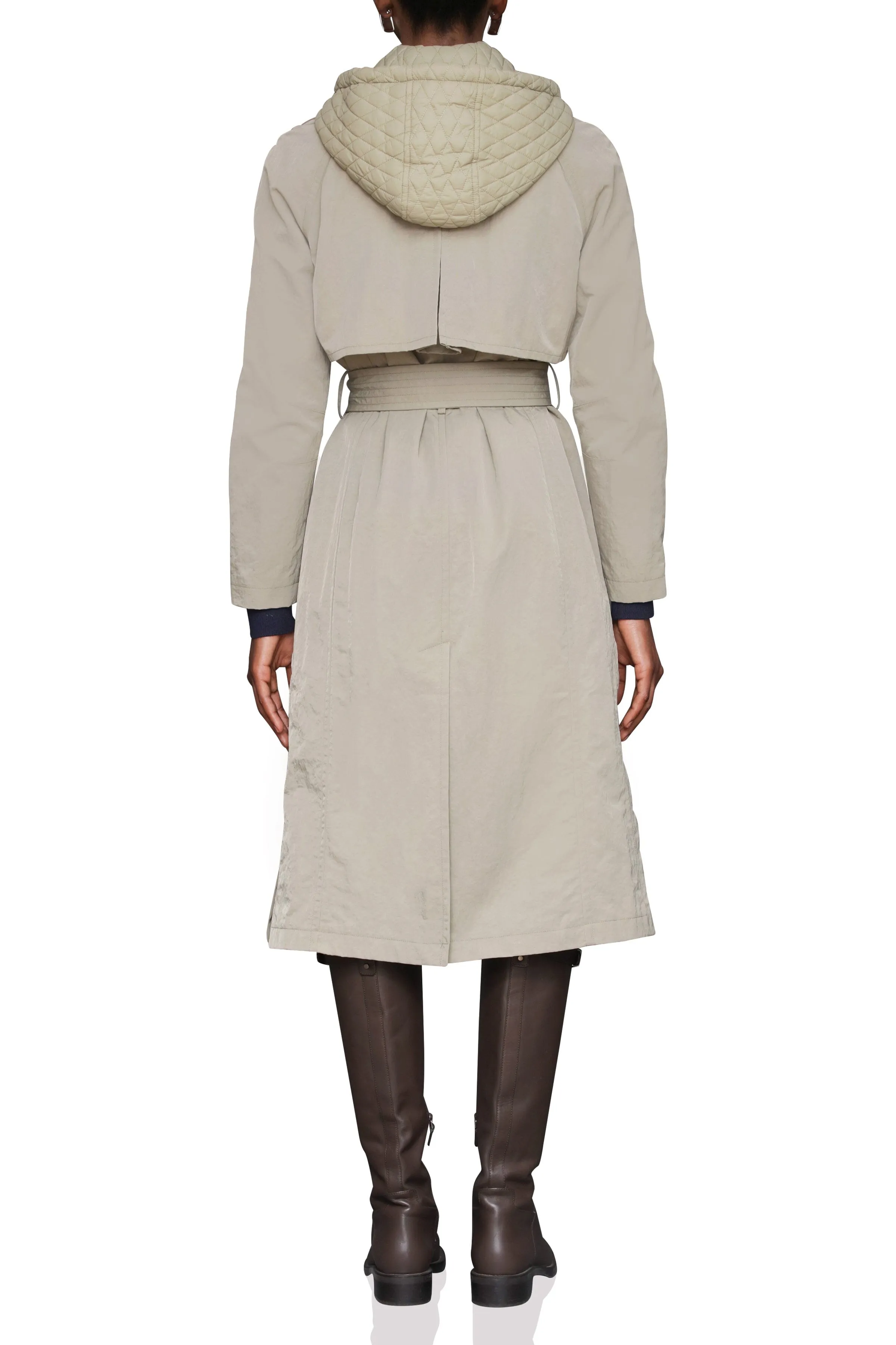 Hooded Rain Trench Coat sold by Avec Les Filles product image thumbnail 2