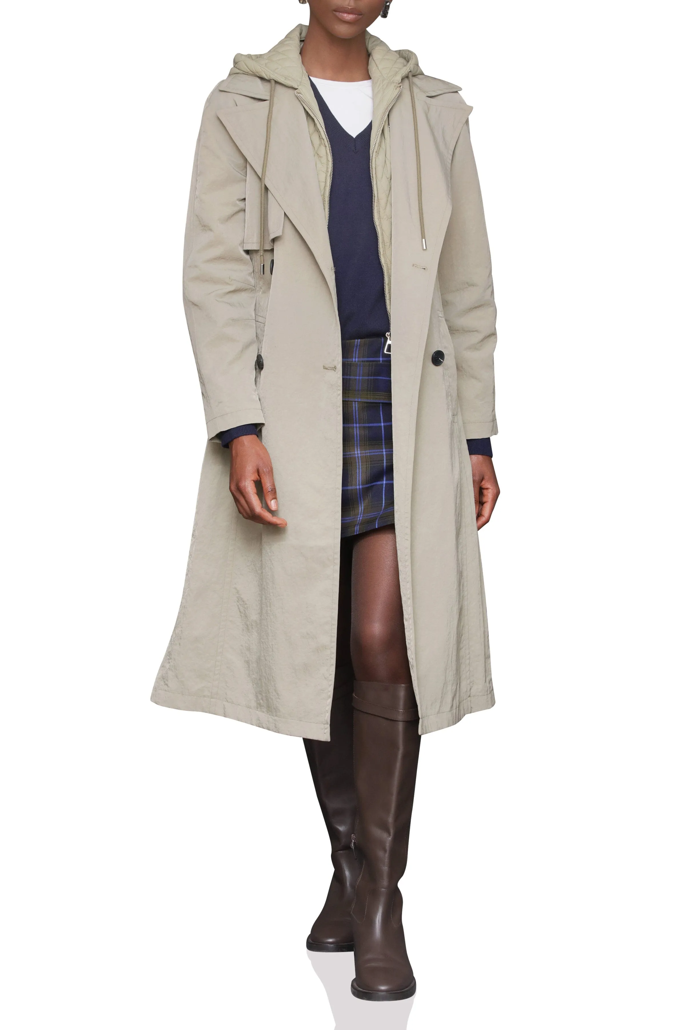 Hooded Rain Trench Coat sold by Avec Les Filles