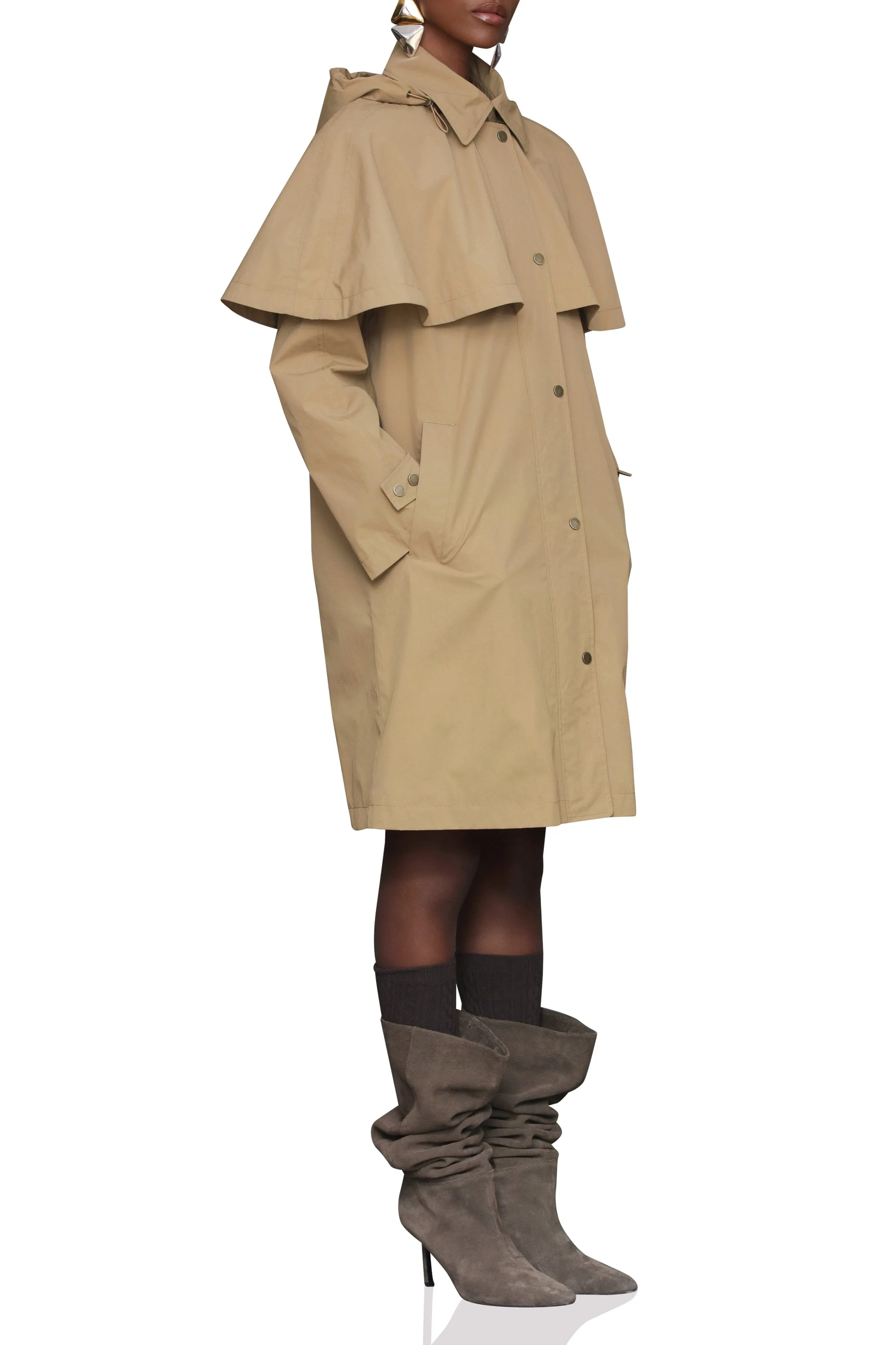 Nylon Cape Raincoat sold by Avec Les Filles product image thumbnail 5