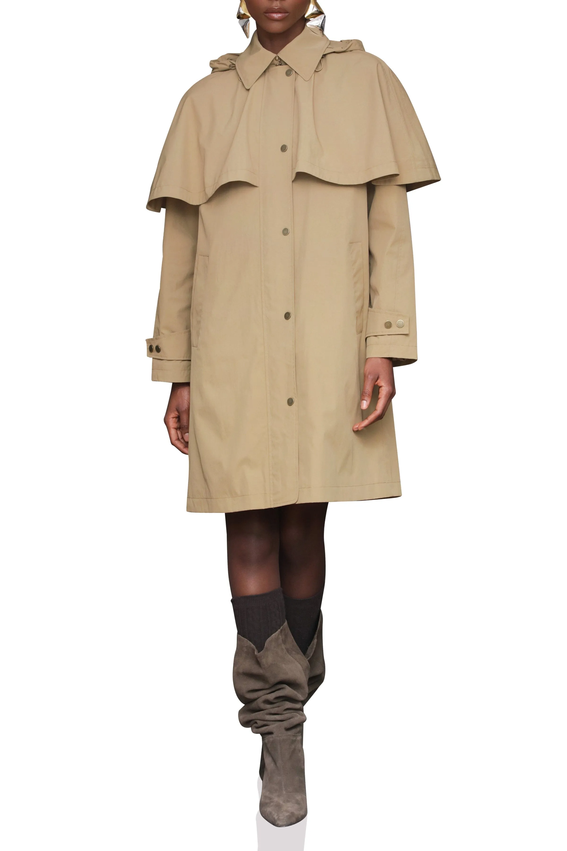 Nylon Cape Raincoat sold by Avec Les Filles product image thumbnail 4