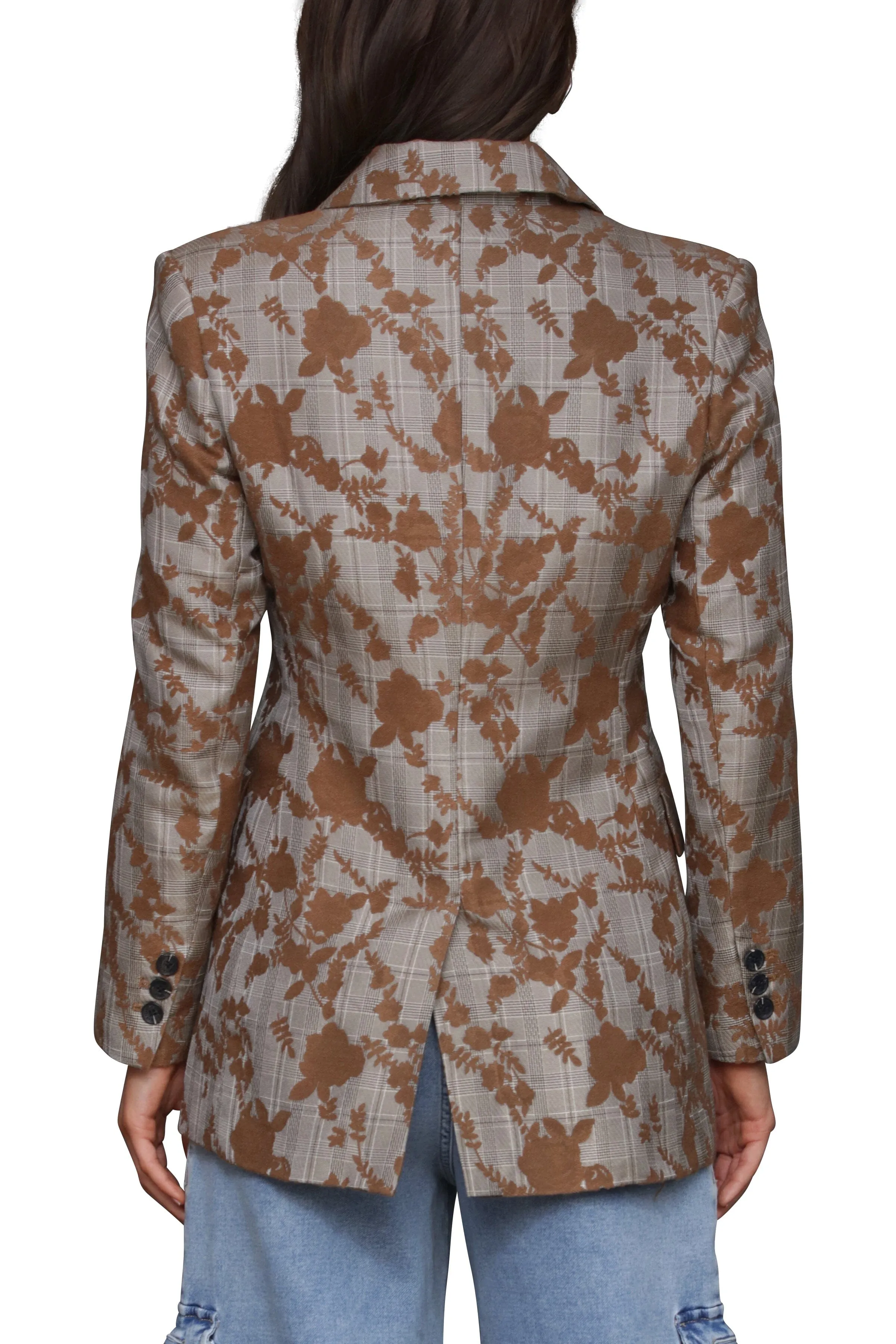Floral Jacquard Hourglass Blazer sold by Avec Les Filles product image thumbnail 2