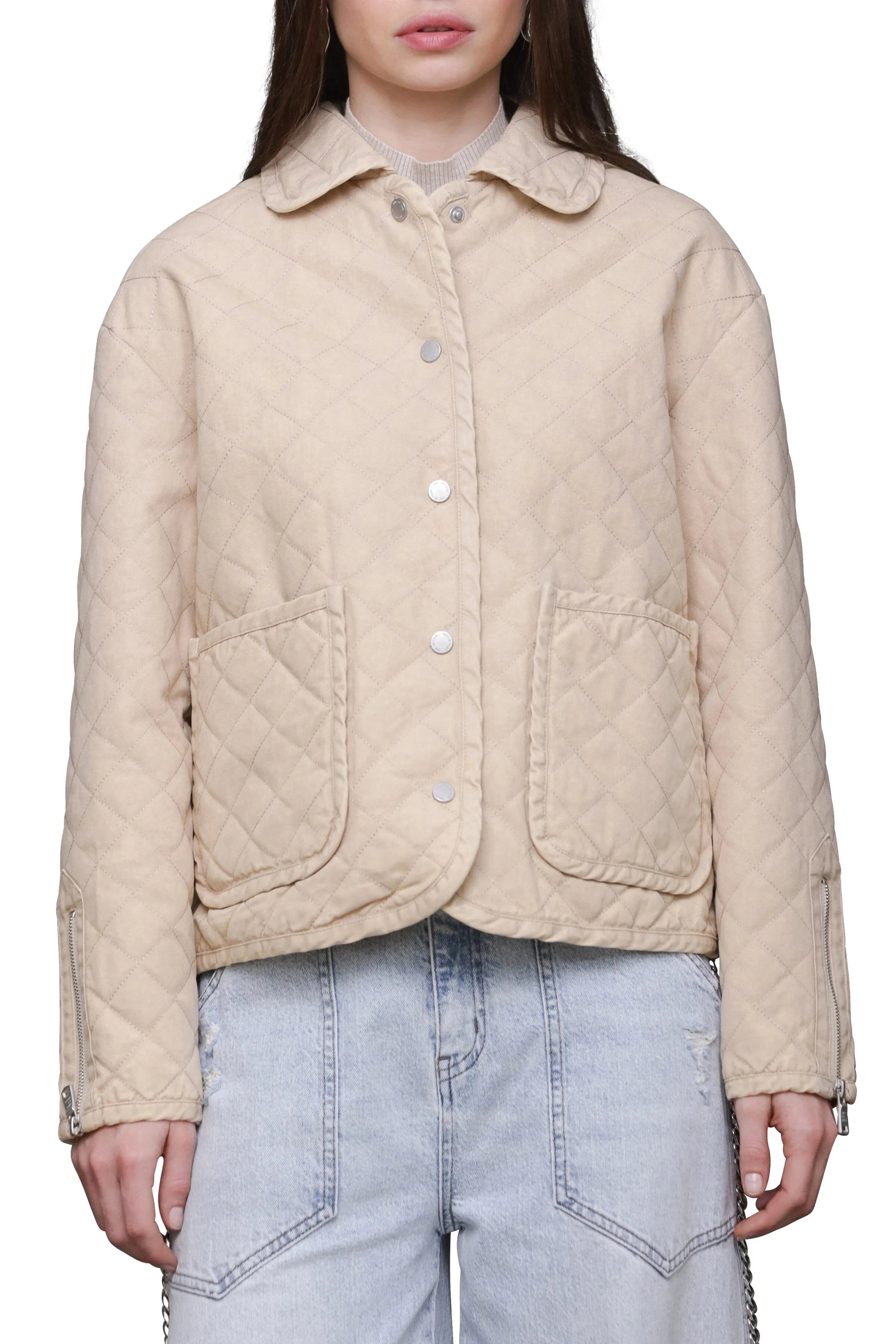 Quilted Cotton Field Jacket sold by Avec Les Filles product image thumbnail 4