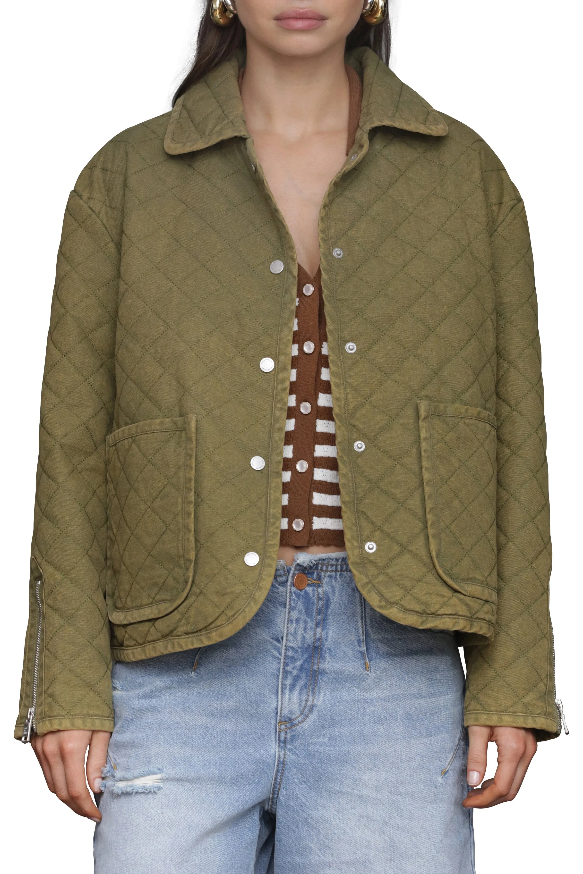 Quilted Cotton Field Jacket sold by Avec Les Filles product image thumbnail 5
