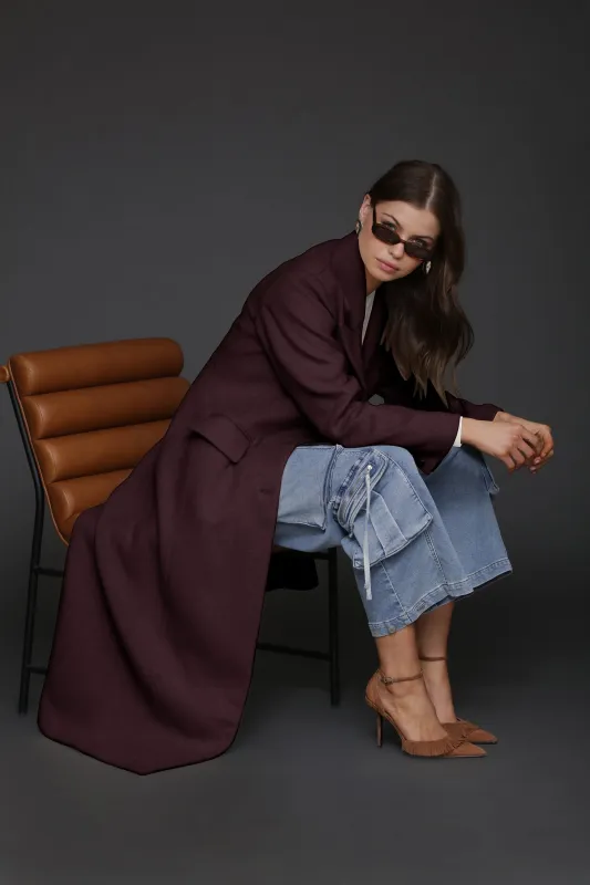 Strong Shoulder Hourglass Coat sold by Avec Les Filles