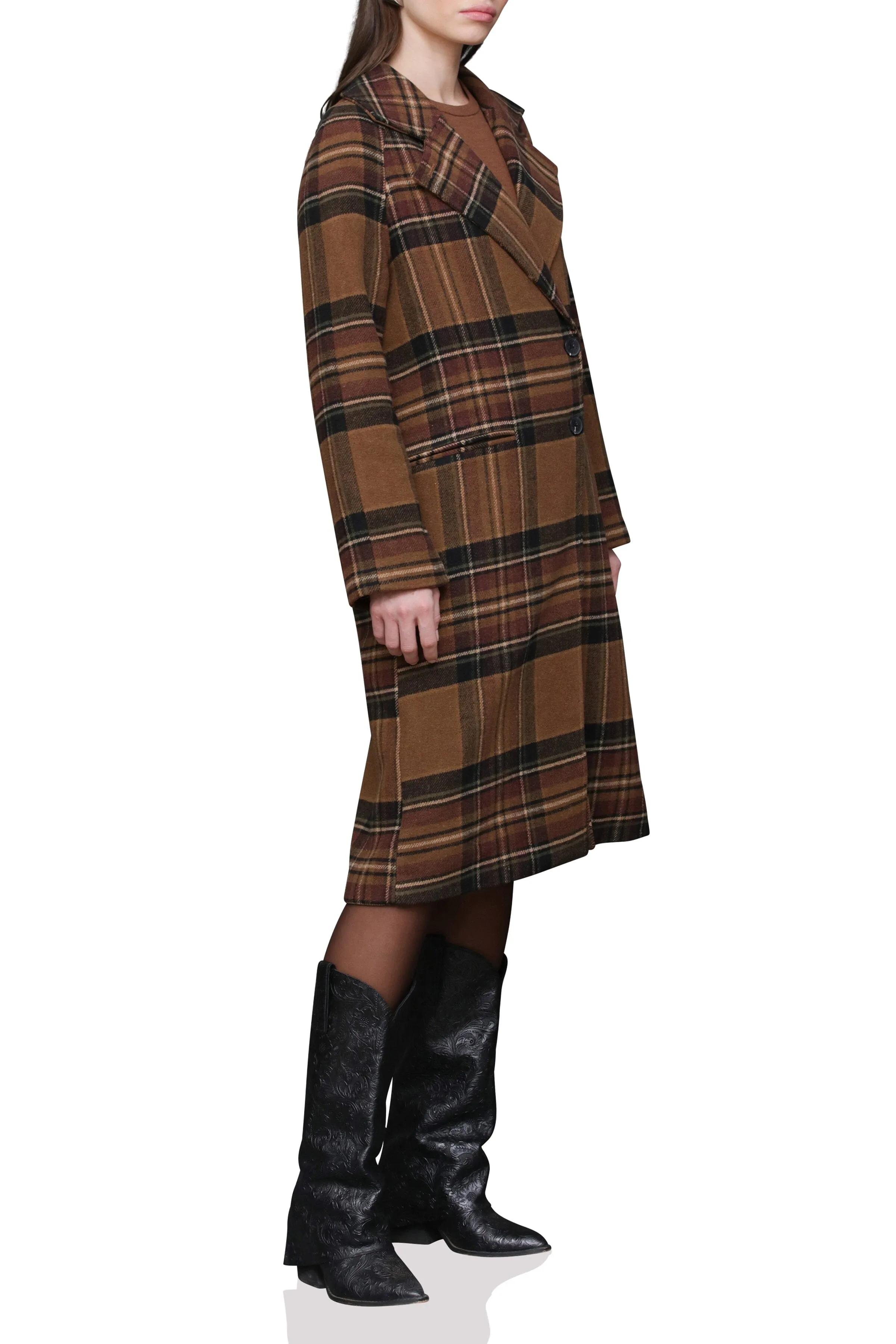 Plaid Relaxed Walker Coat sold by Avec Les Filles product image thumbnail 5