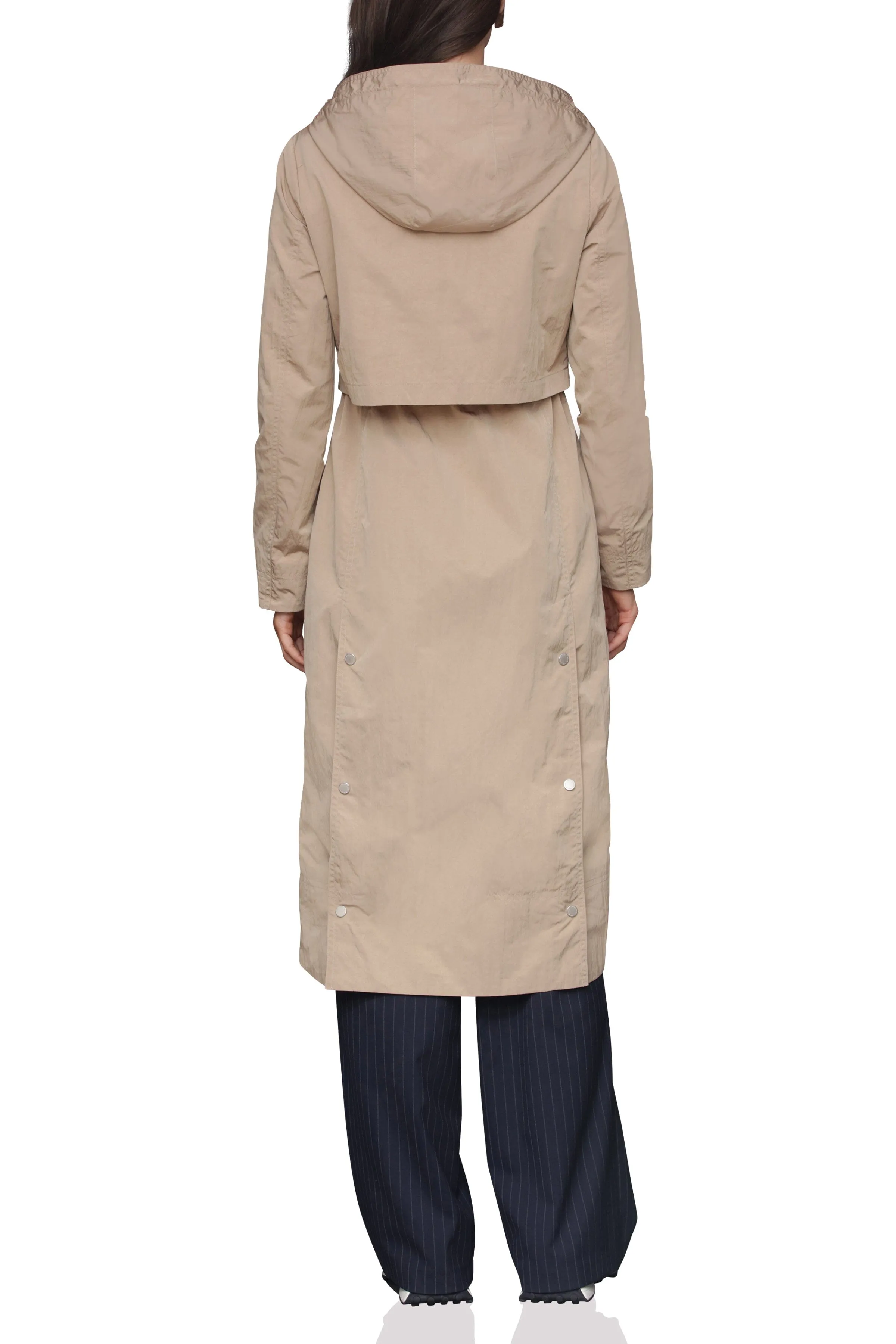 Maxi Hooded Anorak Coat sold by Avec Les Filles product image thumbnail 2