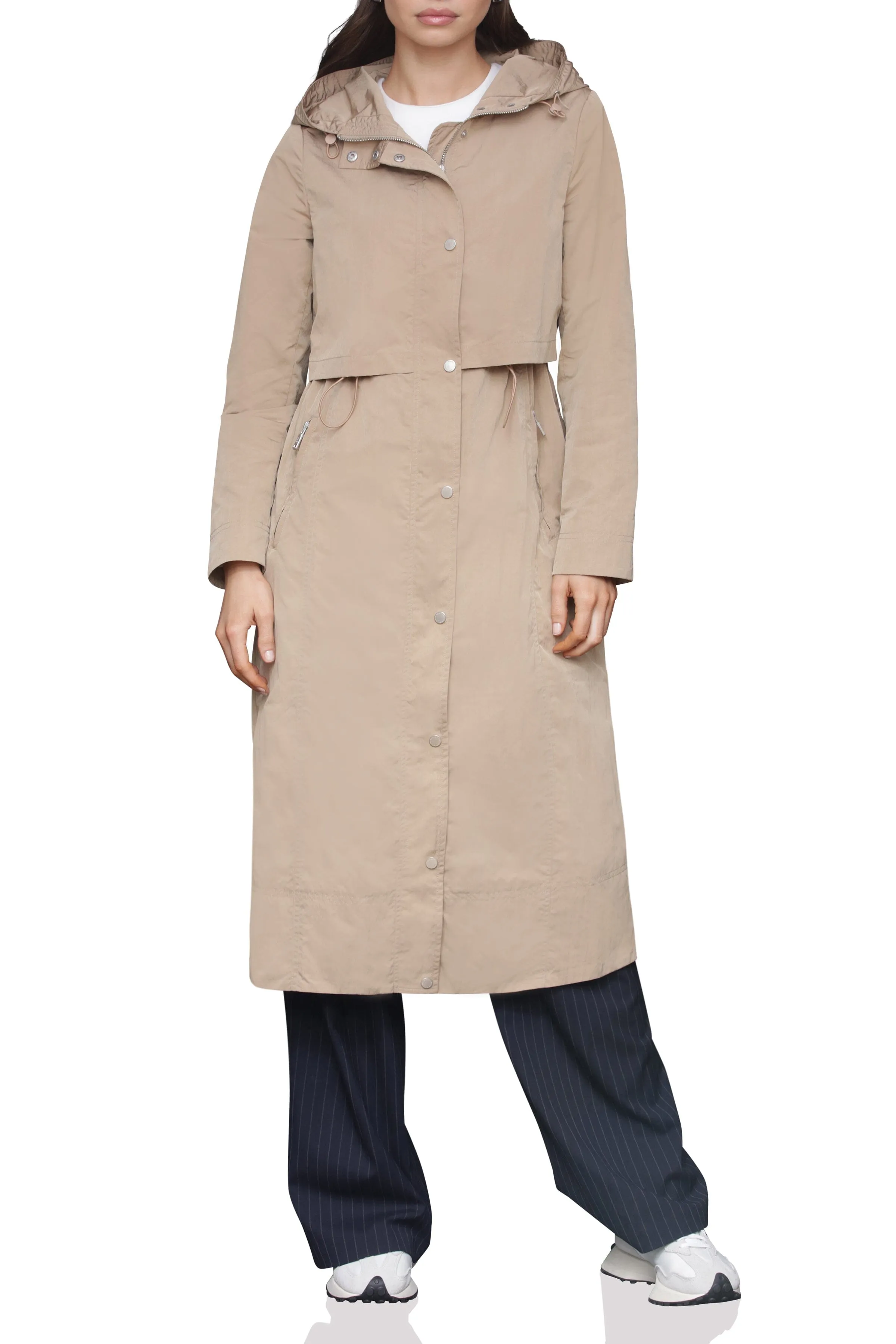 Maxi Hooded Anorak Coat sold by Avec Les Filles product image thumbnail 4