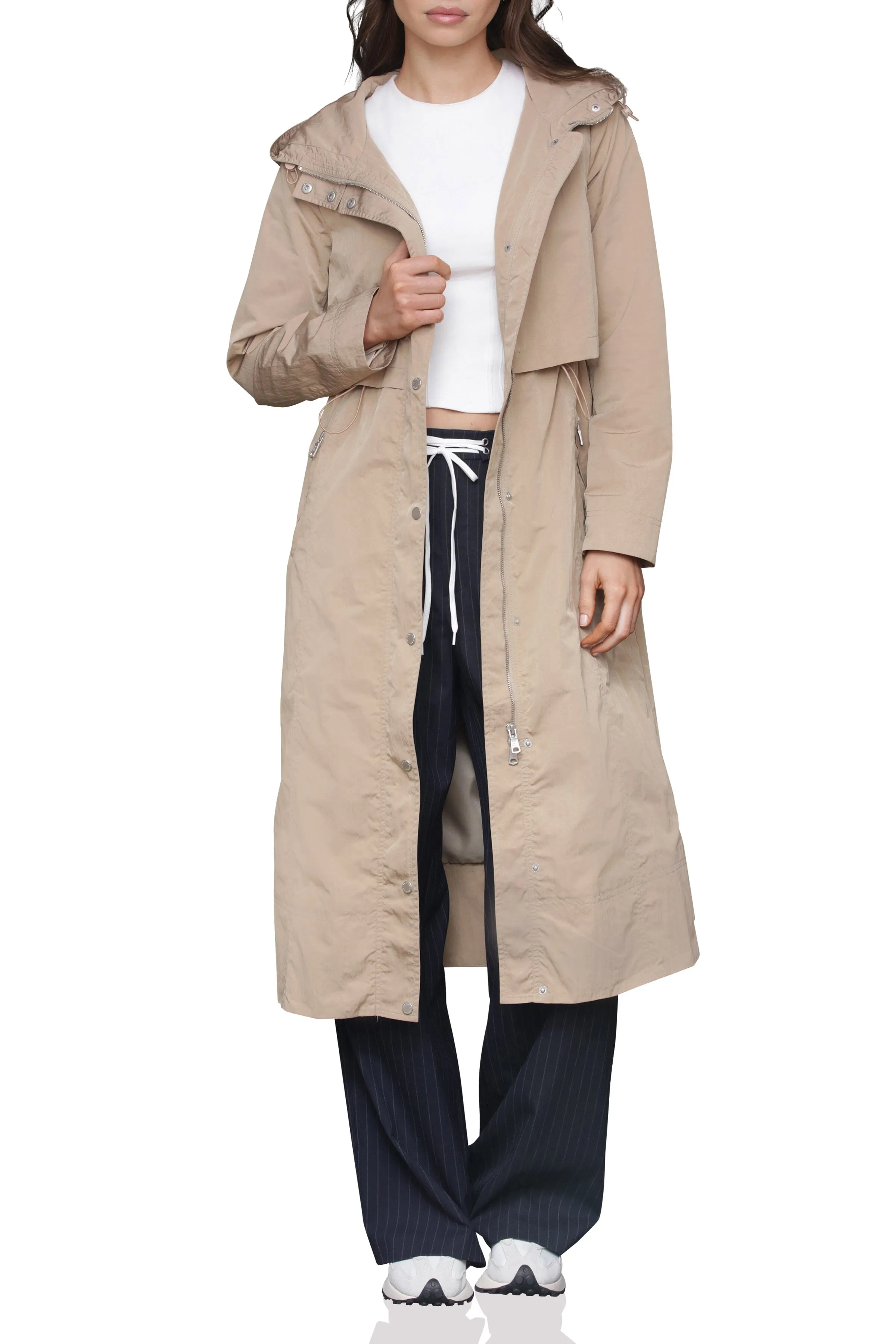 Maxi Hooded Anorak Coat sold by Avec Les Filles