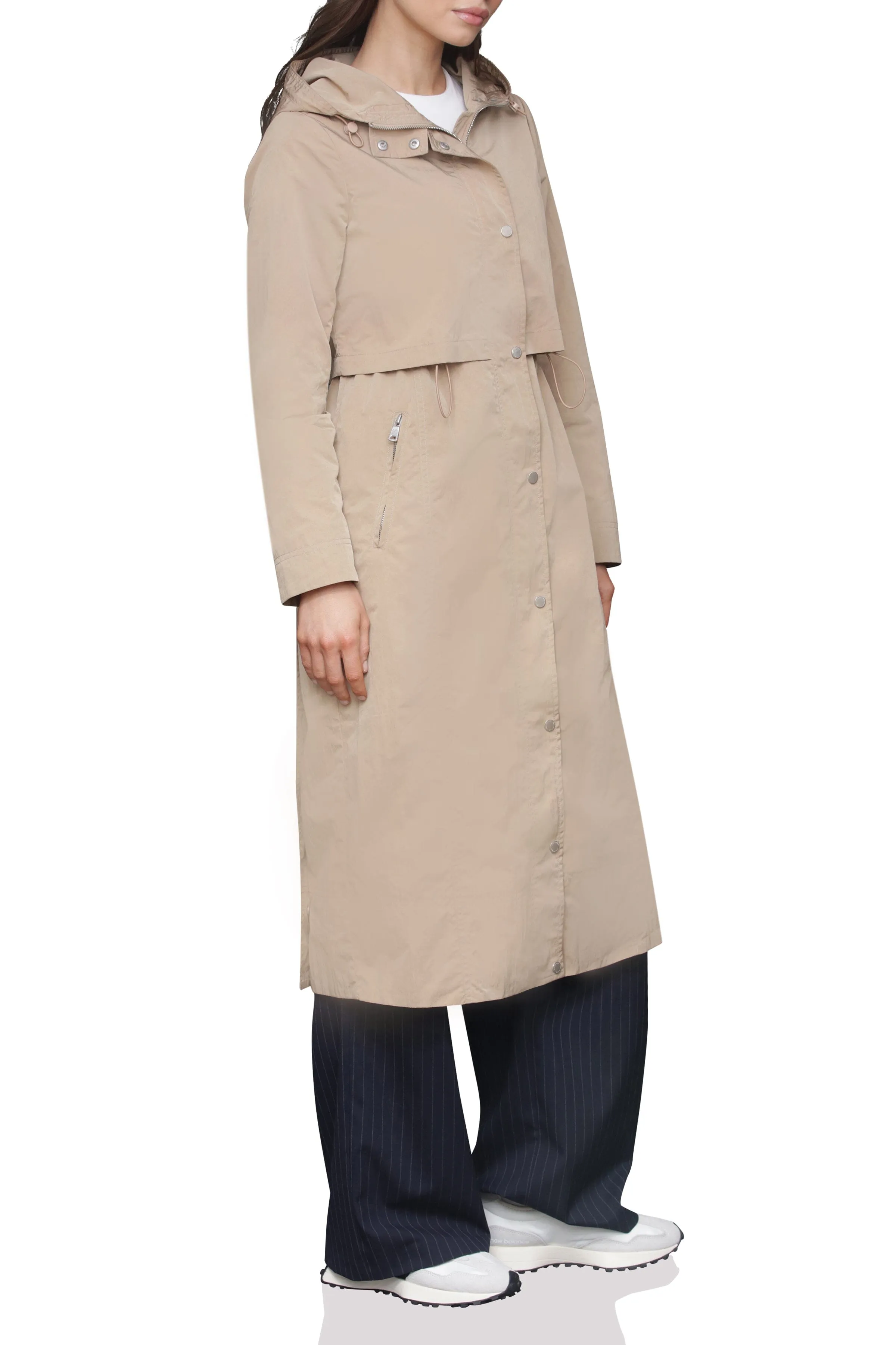 Maxi Hooded Anorak Coat sold by Avec Les Filles product image thumbnail 5
