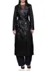 Faux Leather Belted Utility Trench Coat sold by Avec Les Filles
