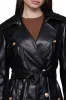 Faux Leather Belted Utility Trench Coat sold by Avec Les Filles