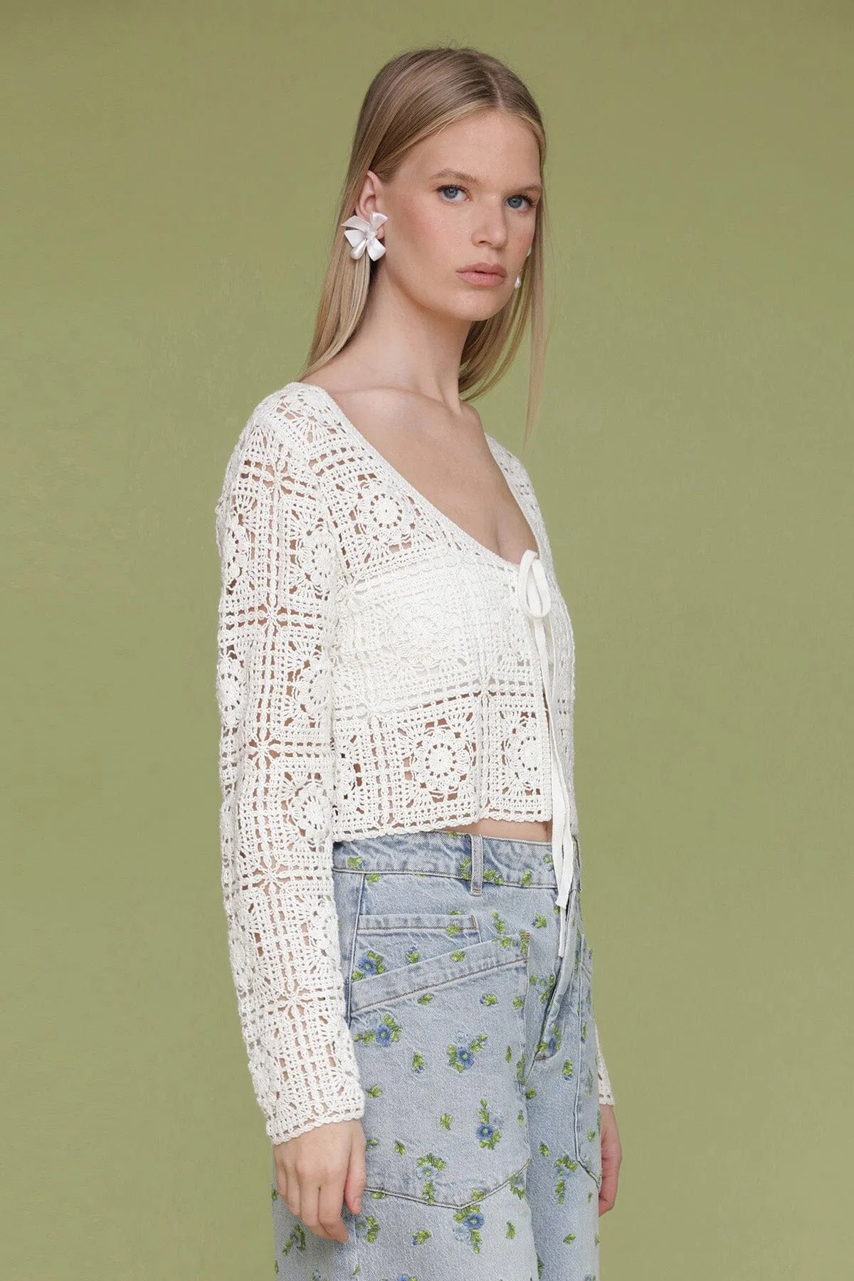 Cardigan Tie At Front sold by Avec Les Filles product image thumbnail 5