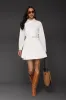 Belted Cotton Blend Pleated Shirtdress sold by Avec Les Filles
