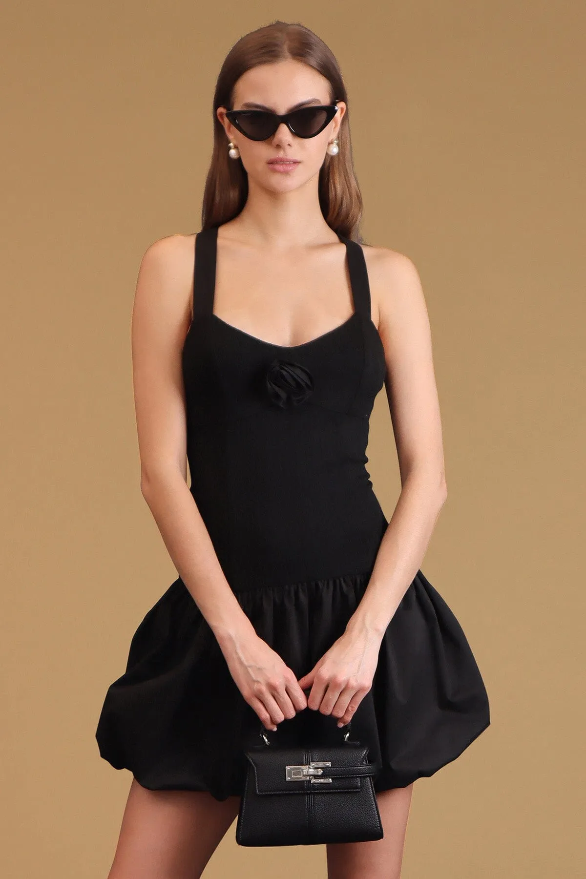 Drop-Waist Bubble Mini Dress sold by Avec Les Filles product image thumbnail 2
