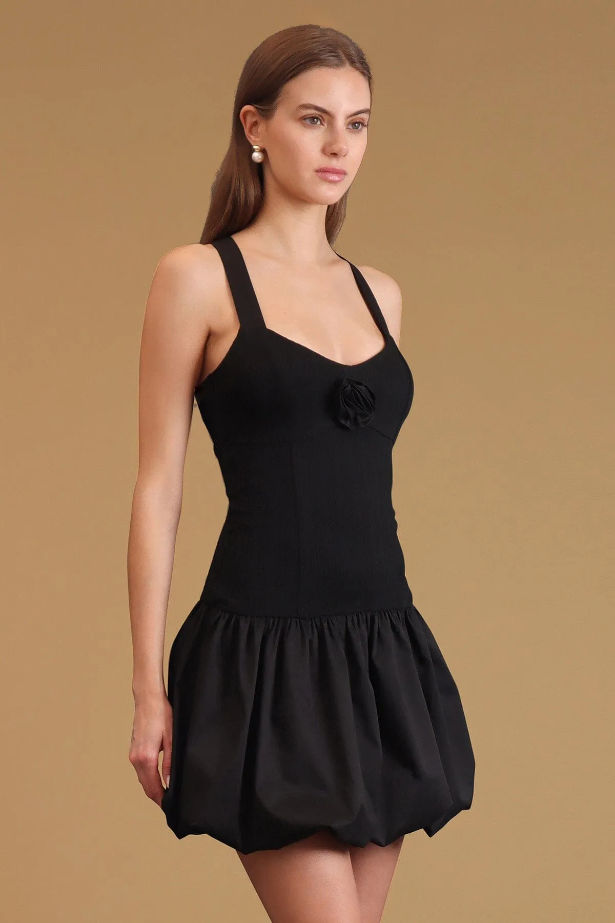 Drop-Waist Bubble Mini Dress sold by Avec Les Filles product image thumbnail 3