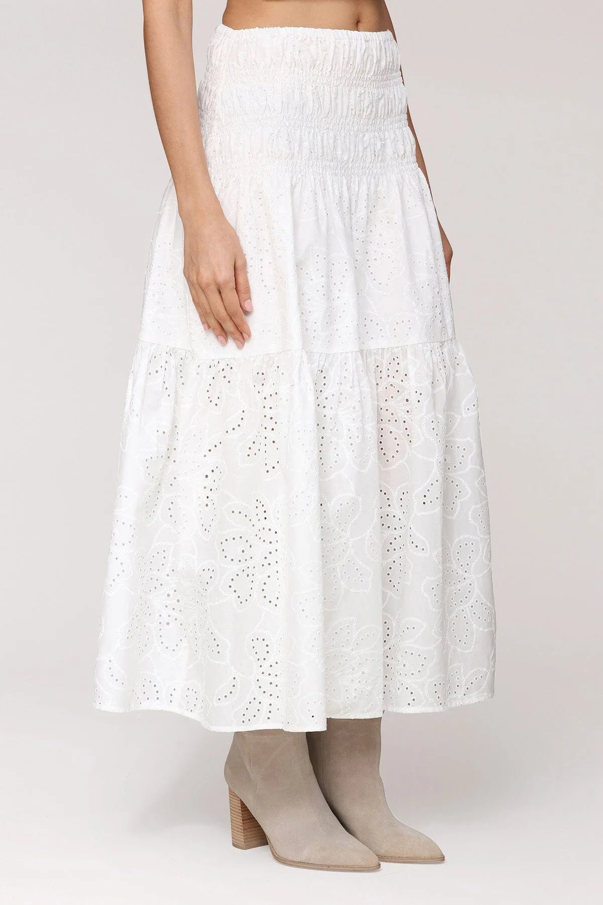 Cotton Broderie Anglaise Maxi Skirt sold by Avec Les Filles product image thumbnail 4