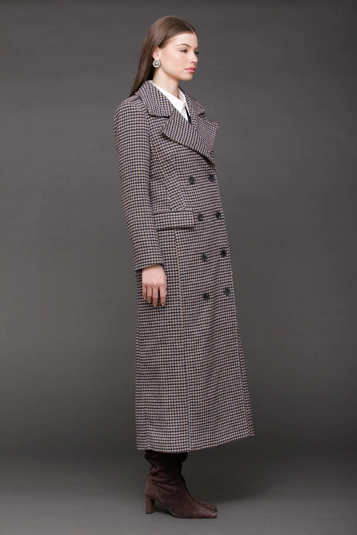 Heritage Houndstooth Maxi Coat sold by Avec Les Filles product image thumbnail 5