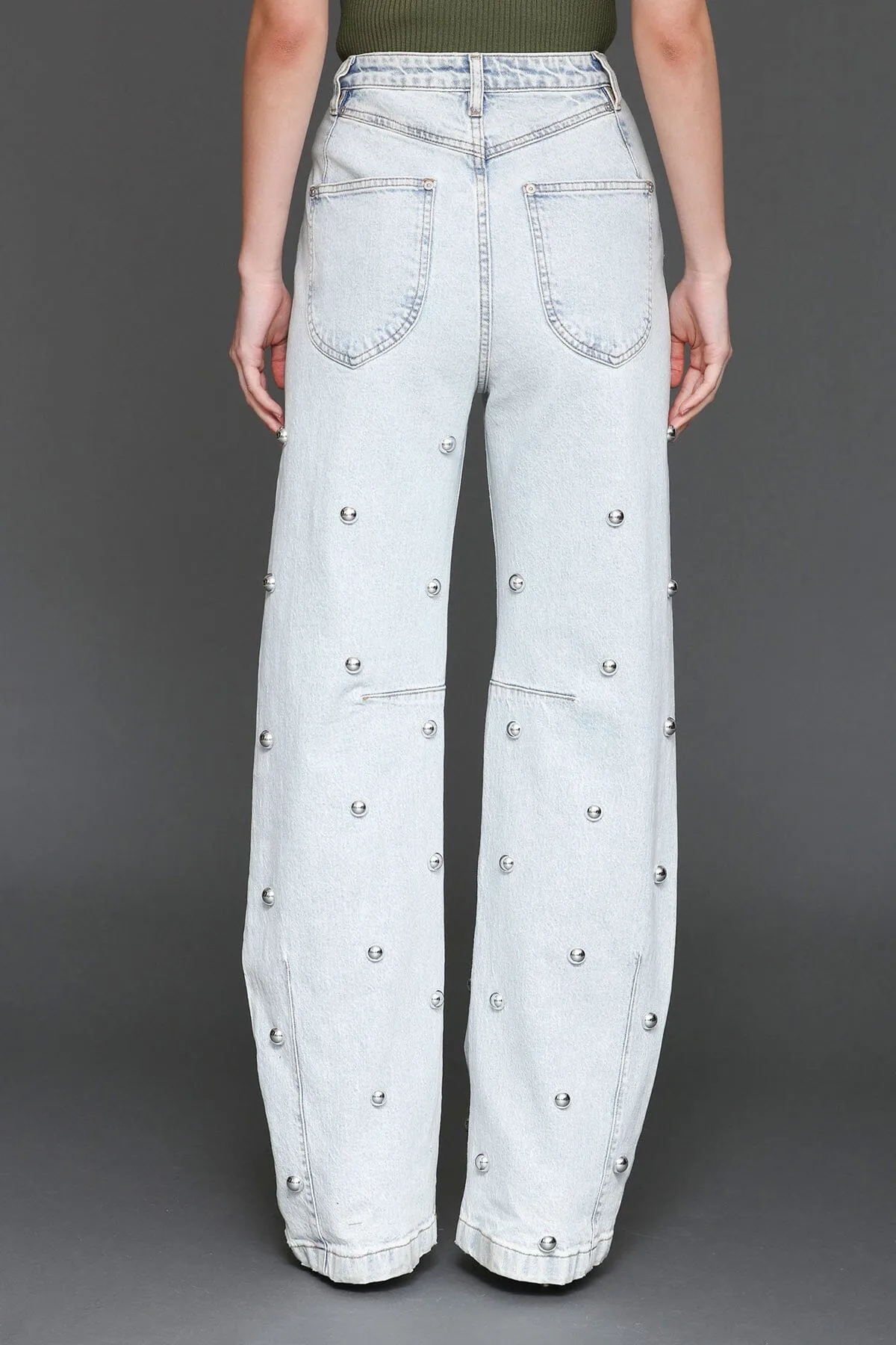 Studded Straight Leg Jeans sold by Avec Les Filles product image thumbnail 5