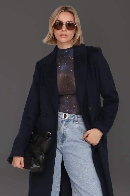 Wool Blend Double Breasted Coat sold by Avec Les Filles