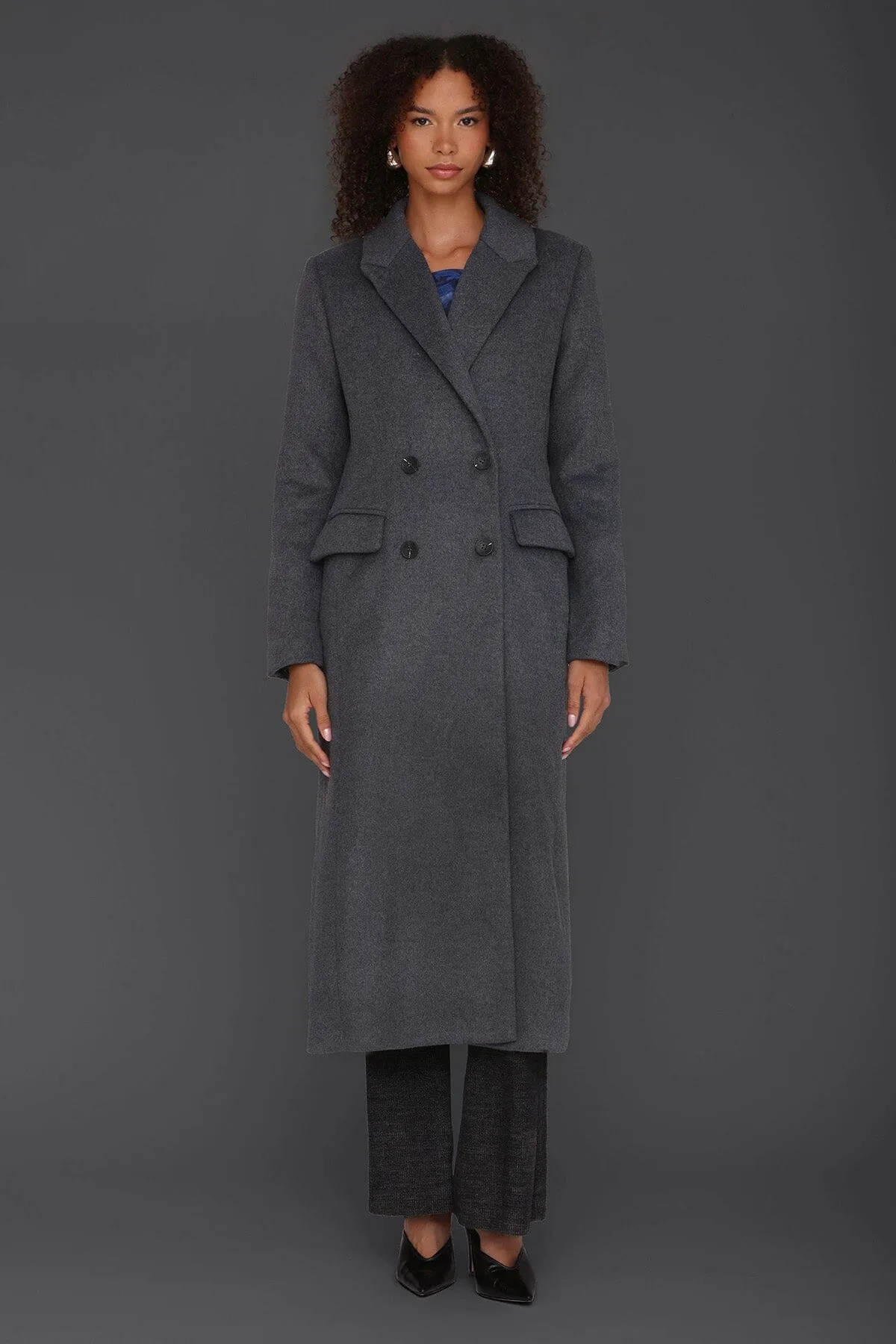 Wool Blend Double Breasted Coat sold by Avec Les Filles product image thumbnail 4