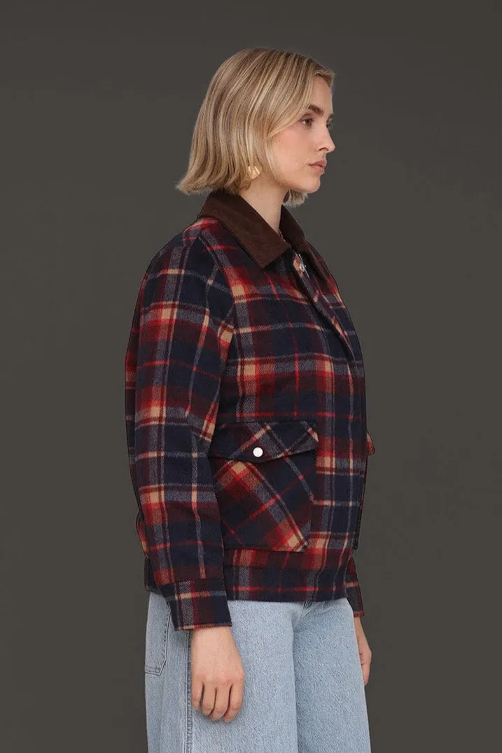 Heritage Plaid Bomber Jacket sold by Avec Les Filles product image thumbnail 5
